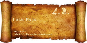 Leth Maja névjegykártya